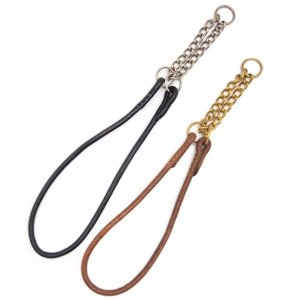 Hovedbilde Vofforama halvstrup halsbånd i rundt lær