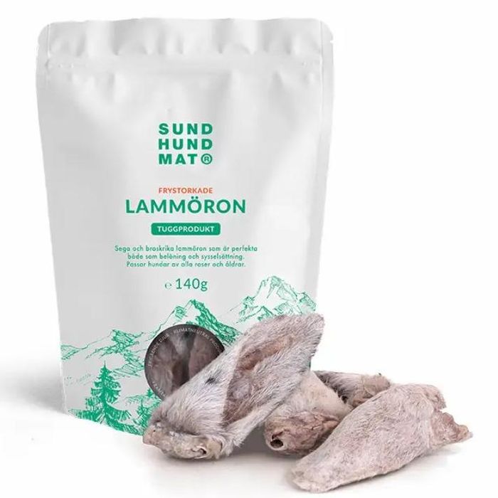 Sund Hundmat® Frysetørkede lammeører med pels