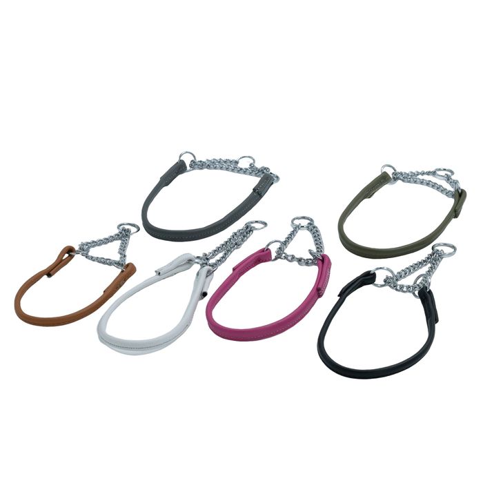 Jokke Petit halvstrup halsbånd i lær