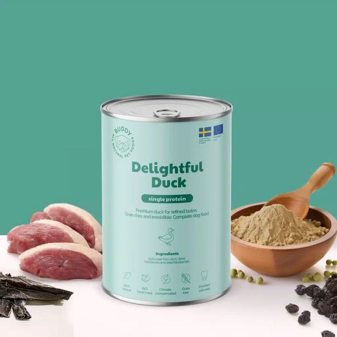 Hovedbilde Buddy Juicy Delightful Duck våtfôr 400g
