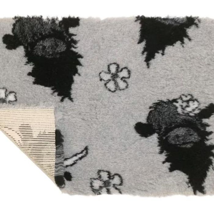Vetbed til hund med motiv Highland ku 100 x 150 cm