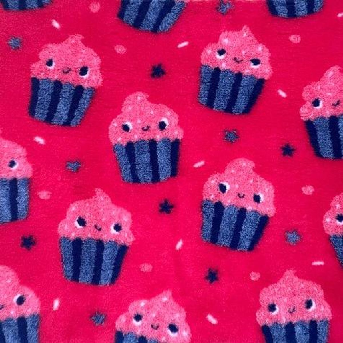 Vetbed til hund med motiv av cupcakes 100 x 150 cm