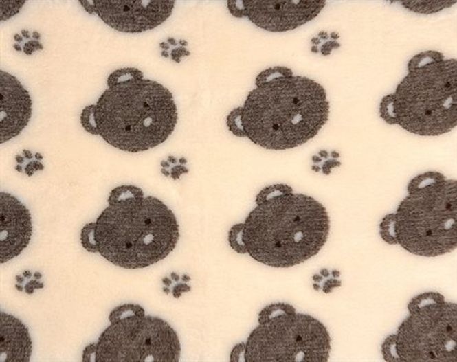 Hovedbilde Vetbed til hund Beige med teddybjørn 100 x 150 cm ...
