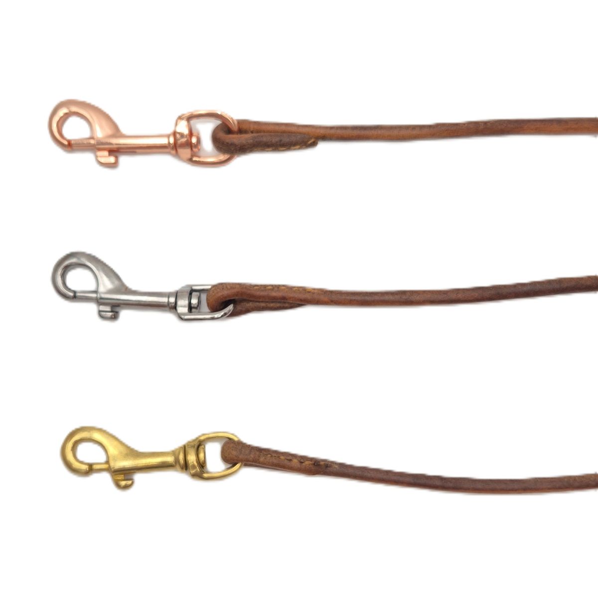 Vofforama kobbel i rundtlær med krok, 6 mm